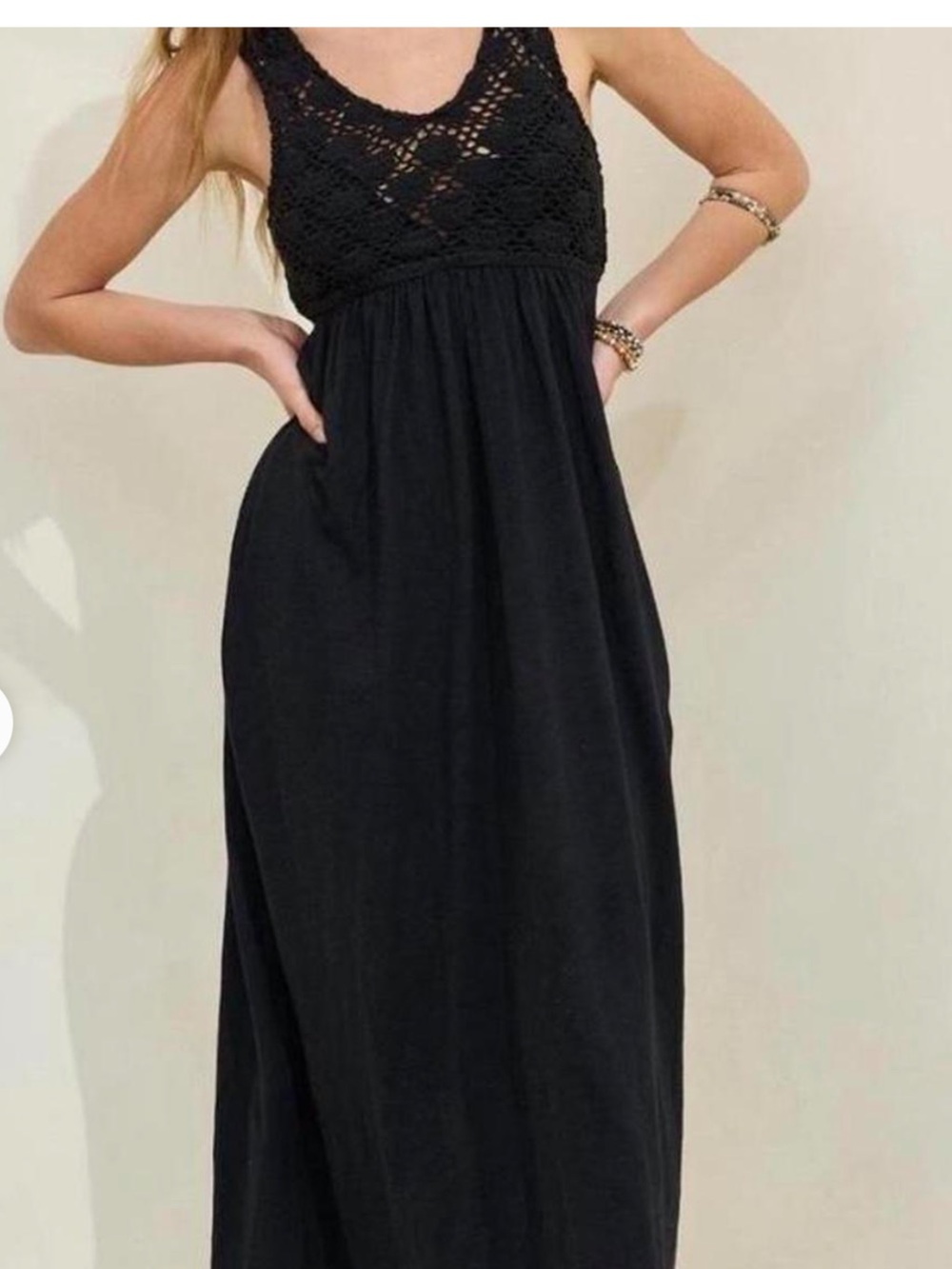 aerie Black Maxi Dress XS NWT